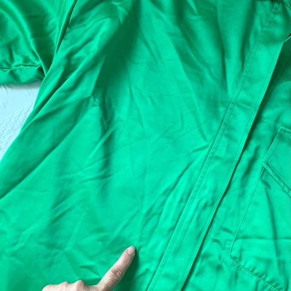 NWT Zara Satin Effect Oversized Shirt Jacket Shacket green - Picture 12 of 16